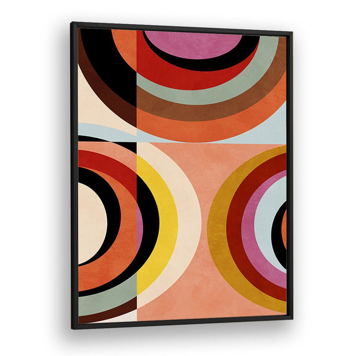 Bright and vibrant WARM COLORS BAUHAUS GEOMETRY III, ABSTRACT PAINTINGS enhance any modern space with elegance.