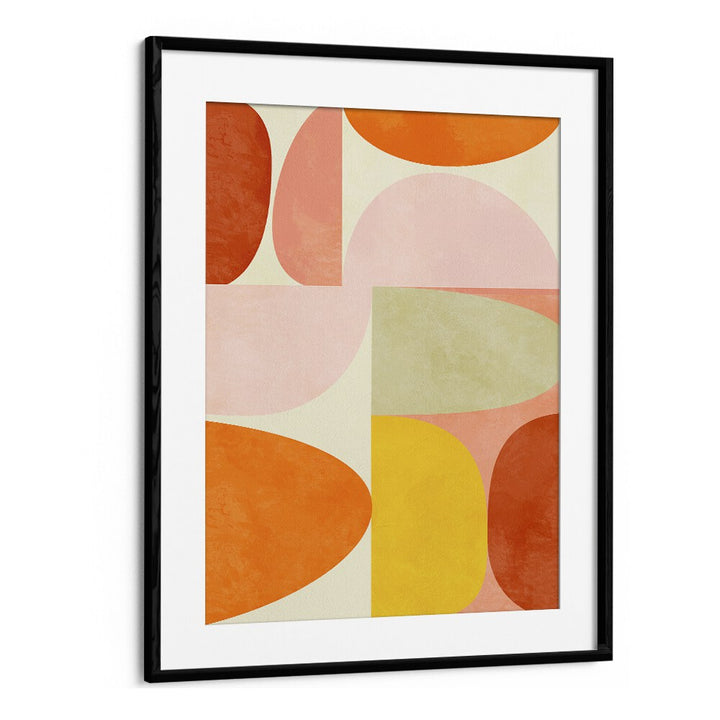 Warm Pastel Geometry II, abstract paintings featuring vibrant shapes, adds modern elegance to any space. Perfect for decor.