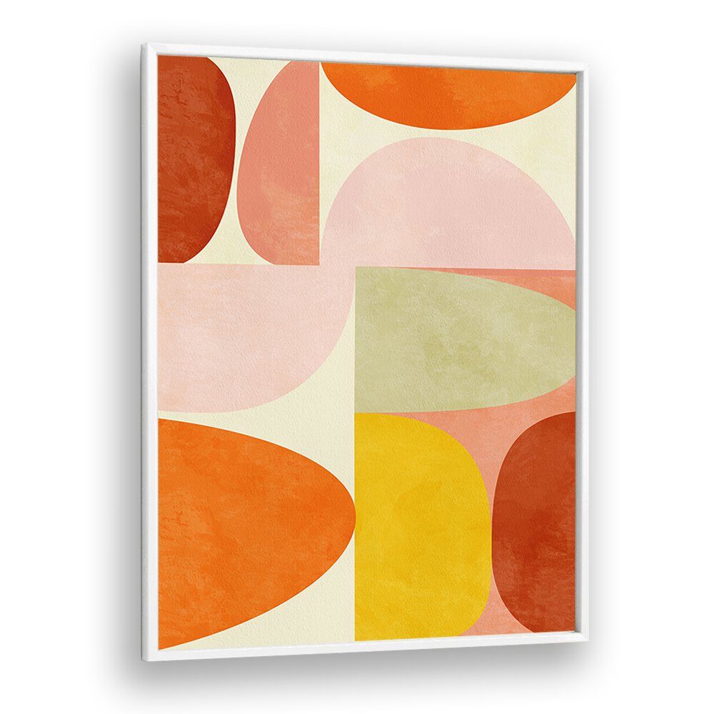 Warm Pastel Geometry II, abstract paintings featuring modern shapes and colors, enhances any space with elegance.