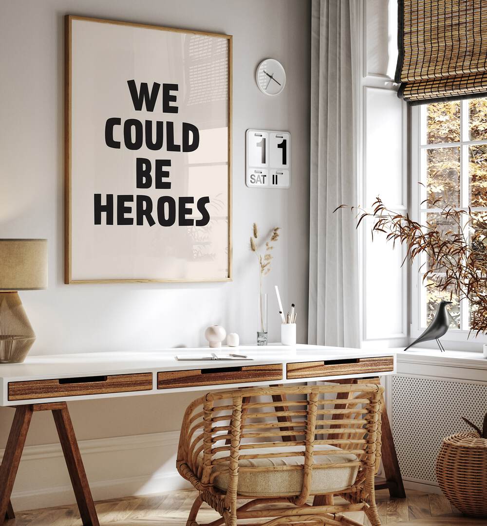 we could be heroes by frankie kerr-dineen geometric paintings Artwork IV placed on a wall