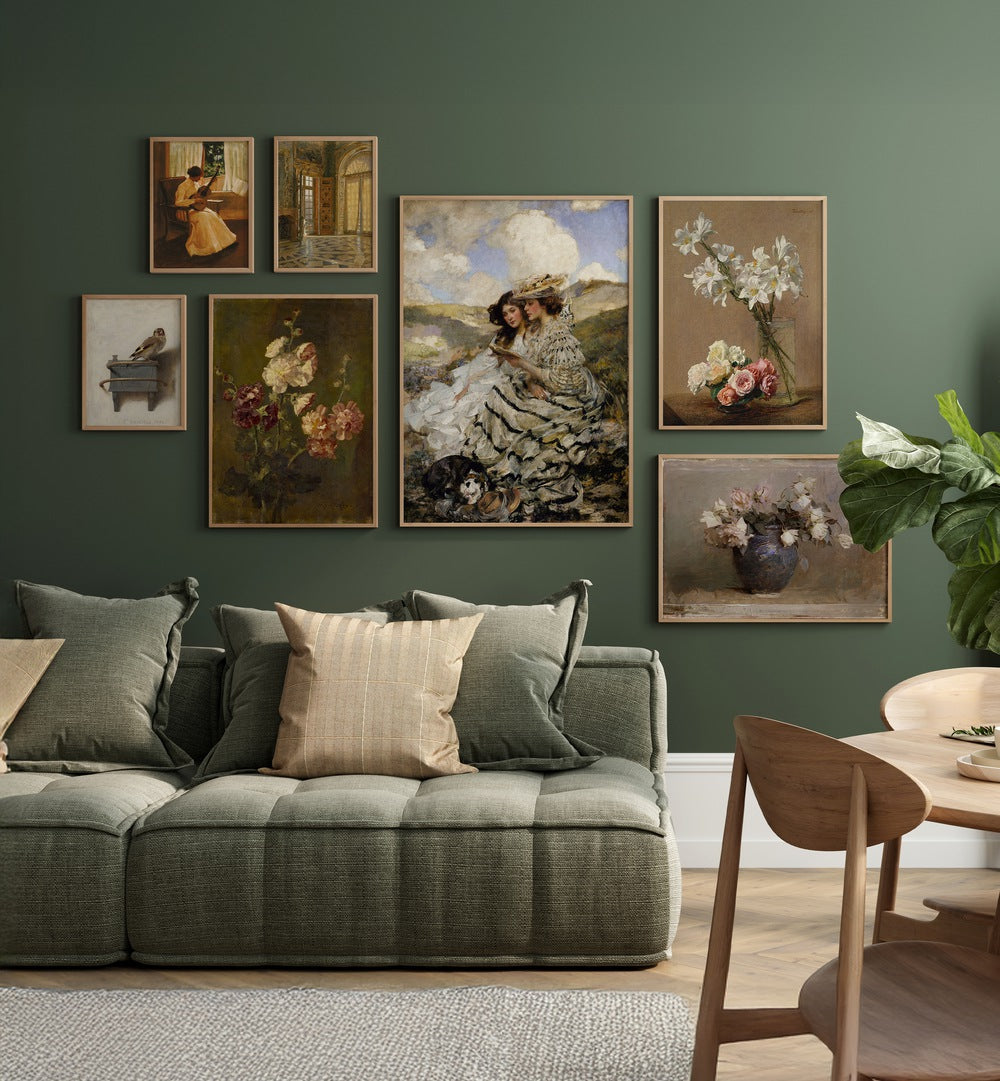 Transform your space with WHISPERS OF VINTAGE BLOOM, GALLERY WALLS from Asian Monk, showcasing elegant floral art.