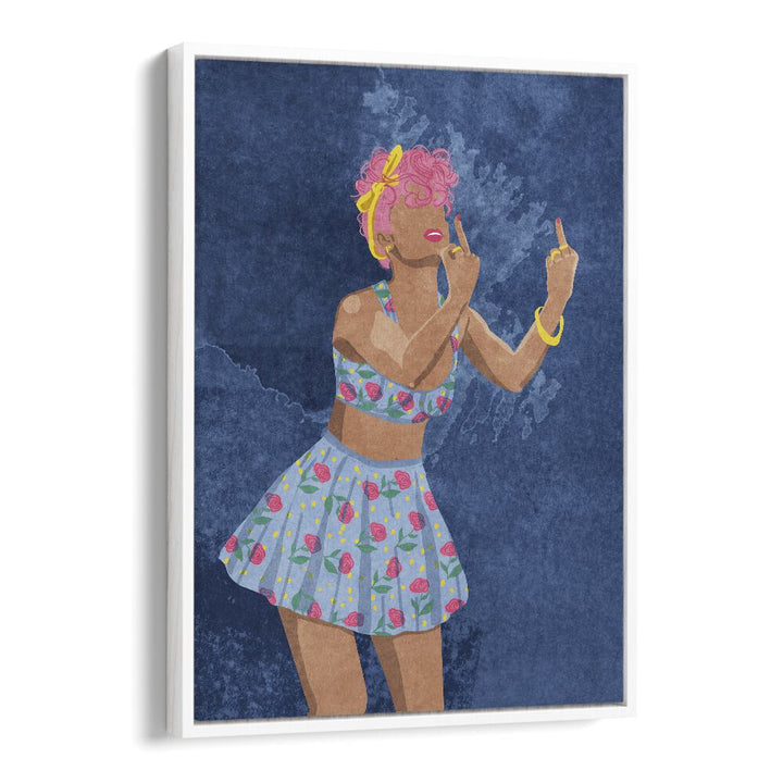 Bold and vibrant "NOT YOUR GIRL, FASHION POSTERS" by Raissa Oltmanns adds a striking touch to any space.