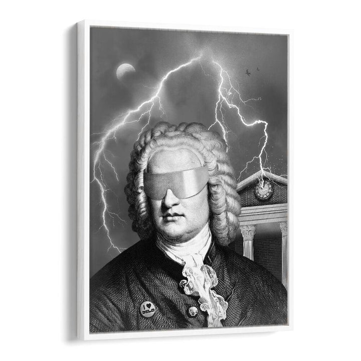 Unique altered art print "BACH TO THE FUTURE I" by Florent Bodart, perfect for enhancing your space with style.