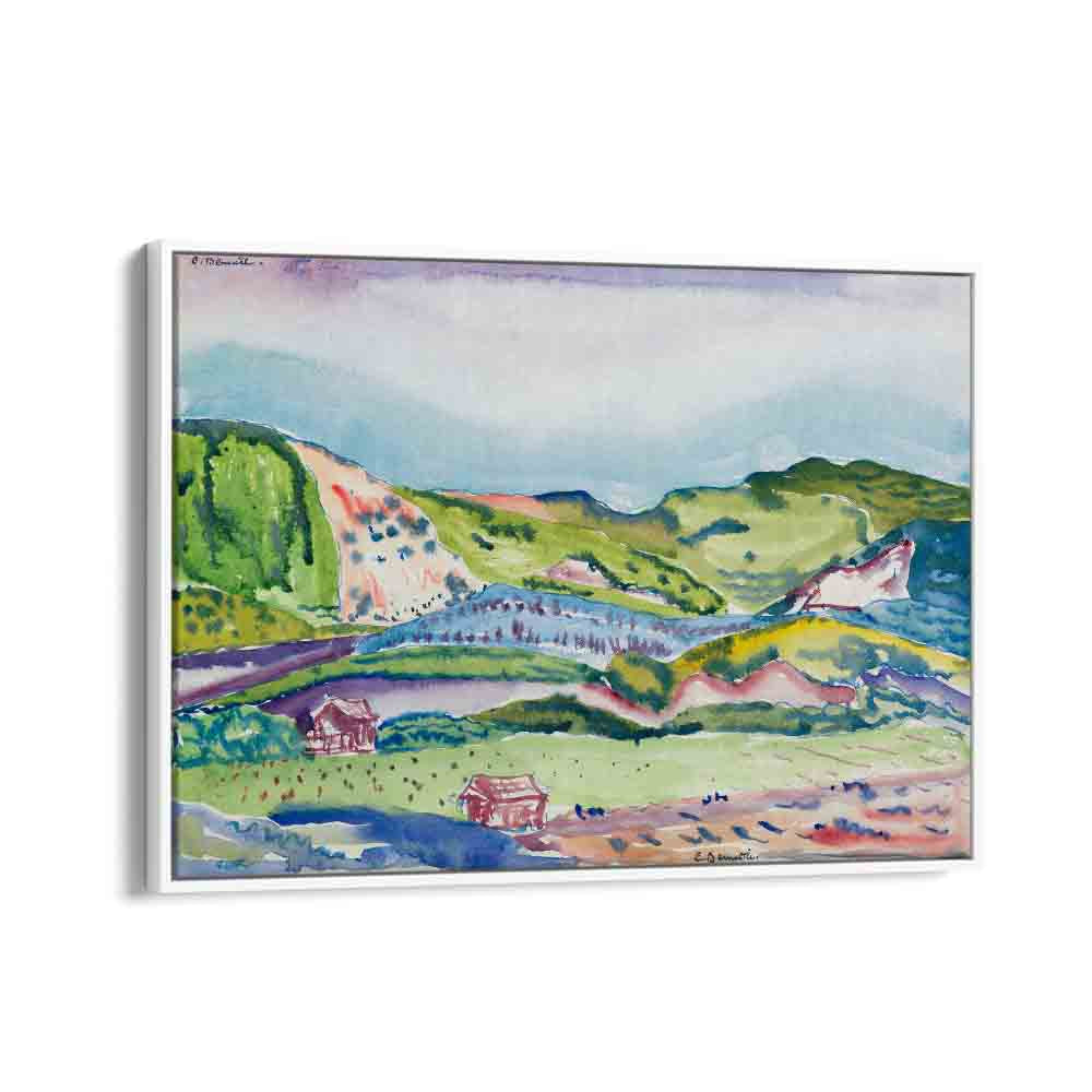 painting - MOUNTAIN WITH RED HOUSE (CA. 1913) by Asianmonk