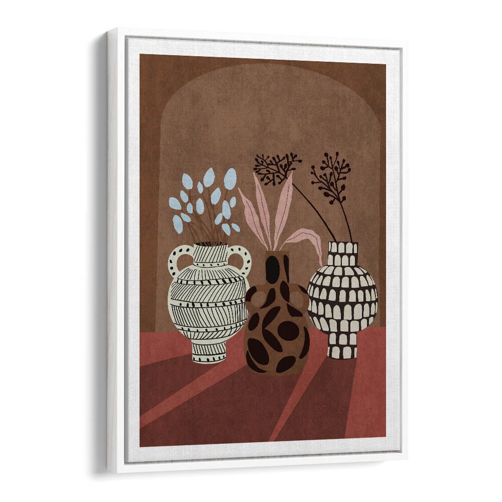 Stunning FLOWER VASE V, BOHO ART PAINTINGS by Emel Tunaboylu, enhancing any space with vibrant style and color.