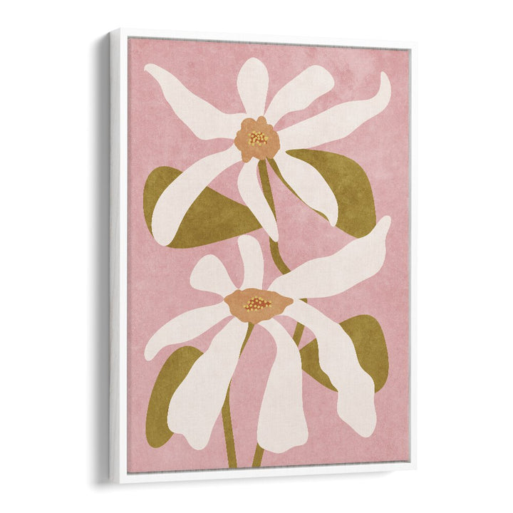 Beautiful abstract floral painting "ABSTRACT FLOWERS I, FLORAL FLOWER PAINTINGS" by Raissa Oltmanns on canvas.