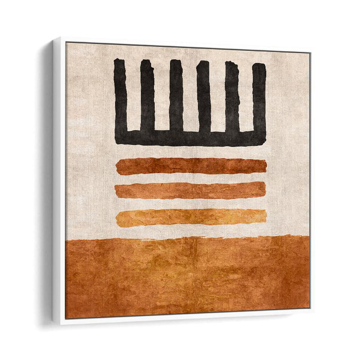 Elevate your decor with CIZGILI KILIM TURUNCU, BOHO ART PAINTINGS by Emel Tunaboylu on premium canvas.