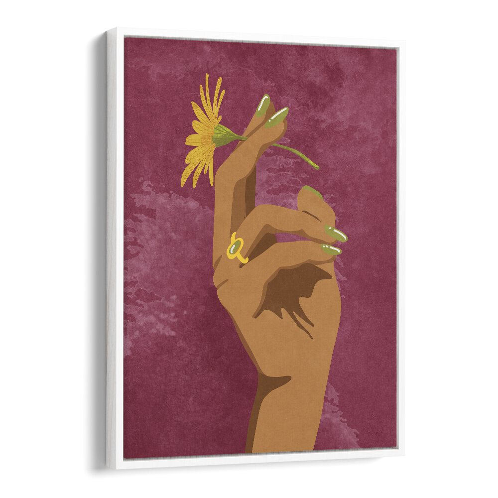 Stylish hand holding a flower, capturing the essence of SMOKING FLOWER, FASHION POSTERS by Raissa Oltmanns.