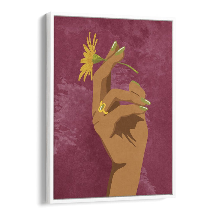 Stylish hand holding a flower, capturing the essence of SMOKING FLOWER, FASHION POSTERS by Raissa Oltmanns.