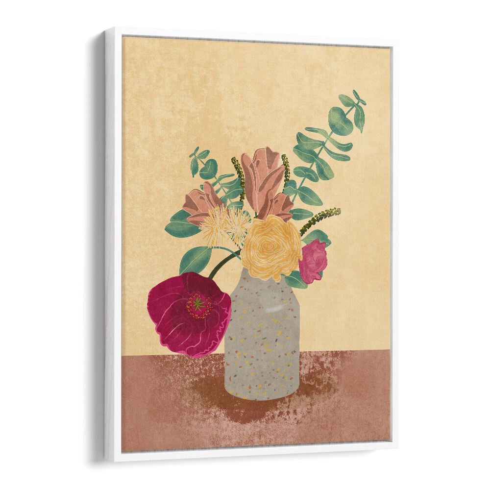 Colorful ARRANGED FLOWERS in a vase, a stunning FLORAL FLOWER PAINTING by Raissa Oltmanns to enhance your space.