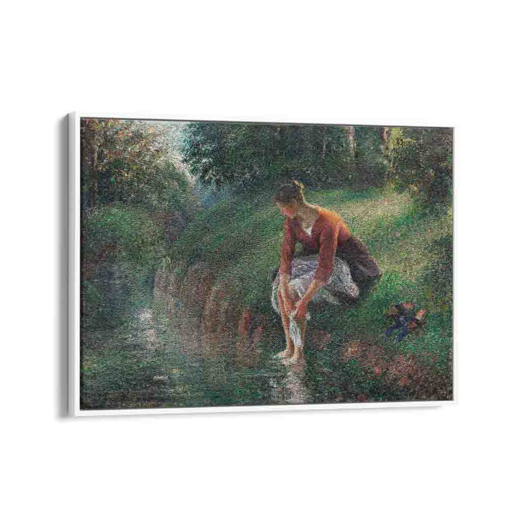 painting - WOMAN BATHING HER FEET IN A BROOK (1894–95) by Asianmonk