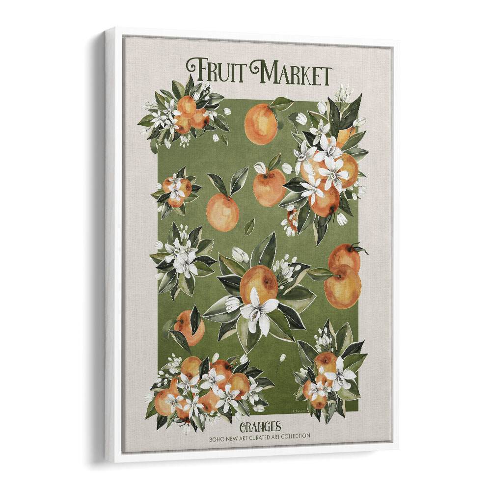 Vibrant FRUIT MARKET ORANGES and FLORAL FLOWER PAINTINGS by Emel Tunaboylu brighten any space with artistic charm.