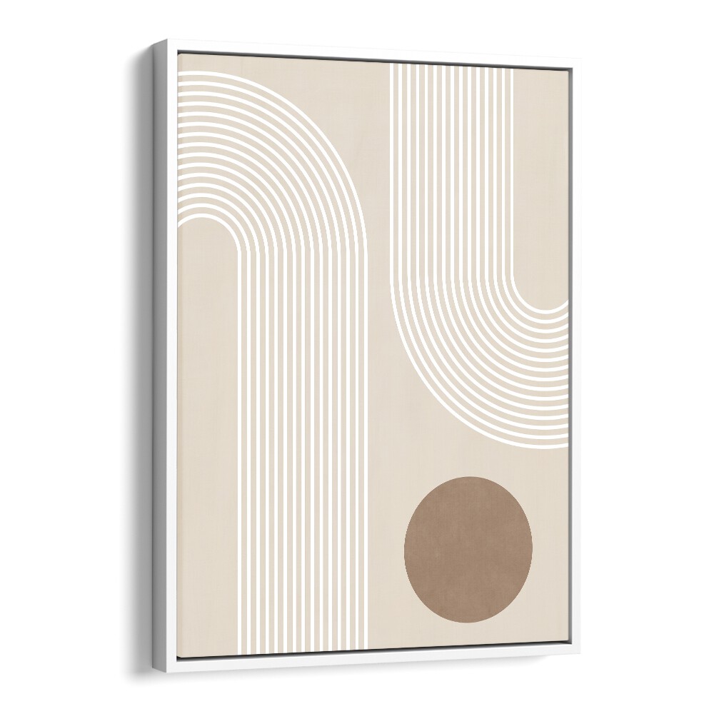 Elegant BEIGE ARC III, BOHO ART PAINTINGS by Elena Ristova features contemporary design with soft hues and lines.