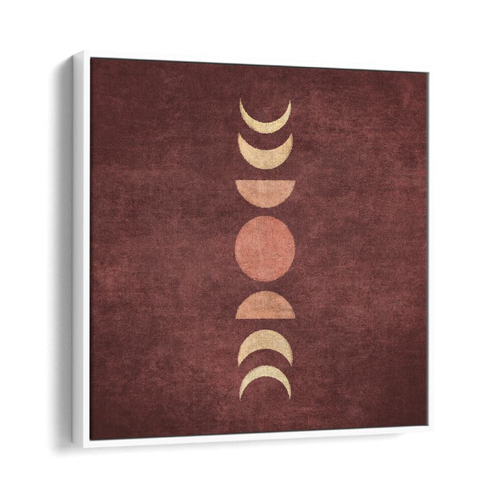 Transform your space with VISNE MOON PHASES III, BOHO ART PAINTINGS showcasing enchanting moon phases in rich hues.