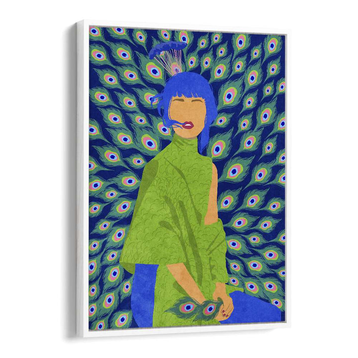 Vibrant PEACOCK WOMAN, FASHION POSTERS by Raissa Oltmanns, perfect for elevating your space with stunning artistry.