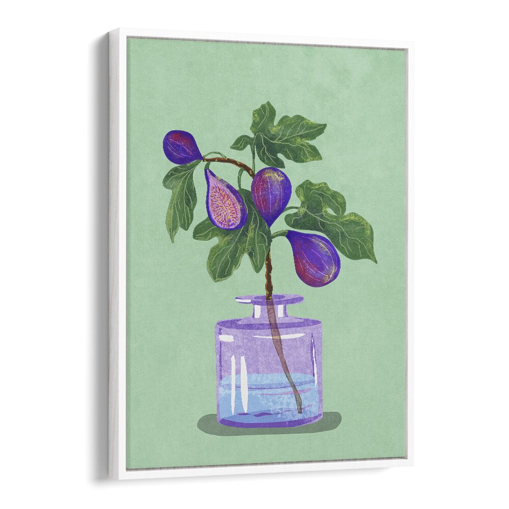 Figs Branch in Vase, Floral Flower Painting by Raissa Oltmanns adds modern elegance to your home decor.