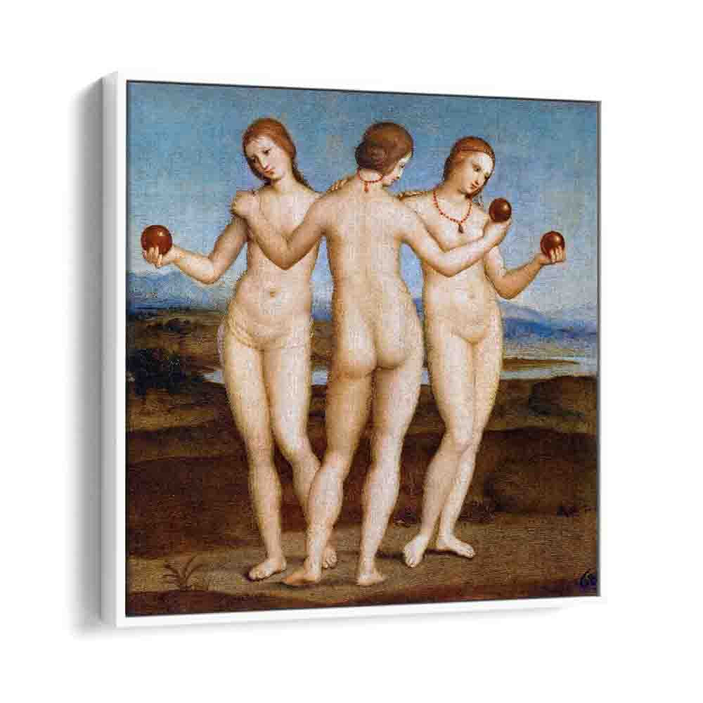 pop art painting - RAPHAEL'S THREE GRACES (1504) by Asianmonk