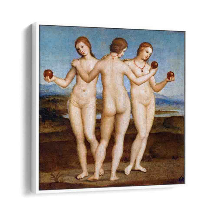 pop art painting - RAPHAEL'S THREE GRACES (1504) by Asianmonk