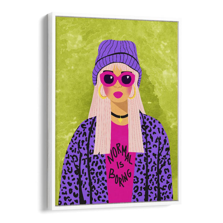 Stylish "Normal Is Boring" fashion poster by Raissa Oltmanns adds creativity to any space. Perfect for unique decor!