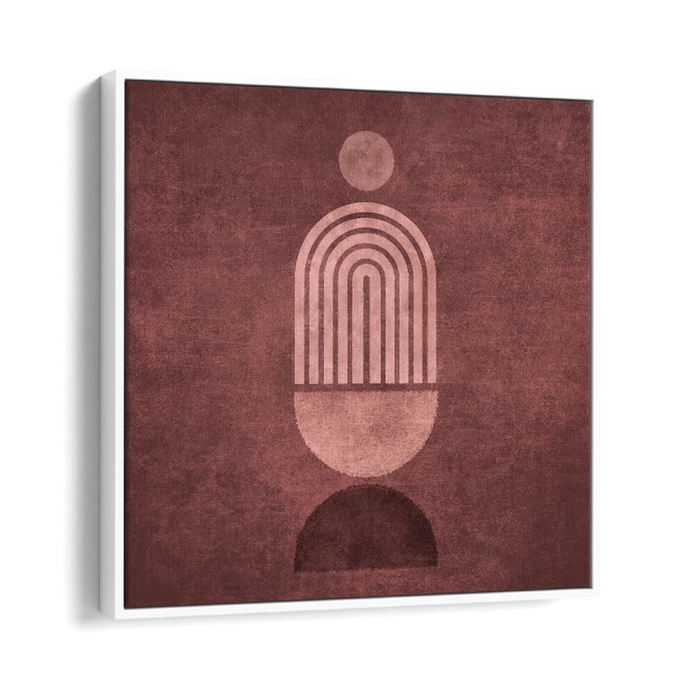 Colorful geometric design of RAINBOW GATE VAZO, BOHO ART PAINTINGS by Emel Tunaboylu, enhancing modern decor.