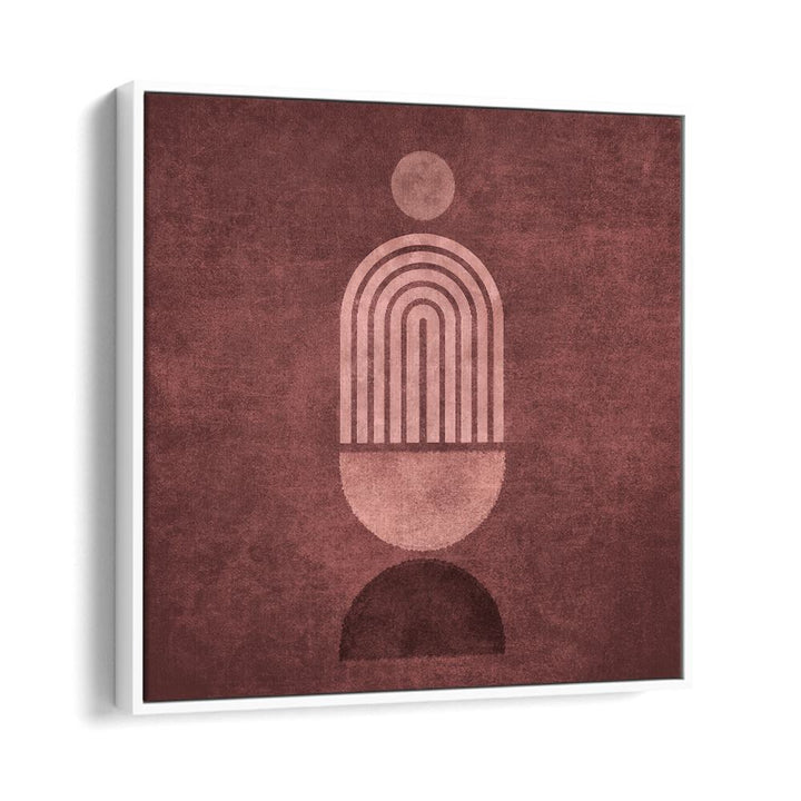 Colorful geometric design of RAINBOW GATE VAZO, BOHO ART PAINTINGS by Emel Tunaboylu, enhancing modern decor.