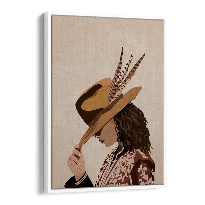 Stylish Brunette portrait by Emel Tunaboylu, perfect for enhancing your space with elegance and charm.