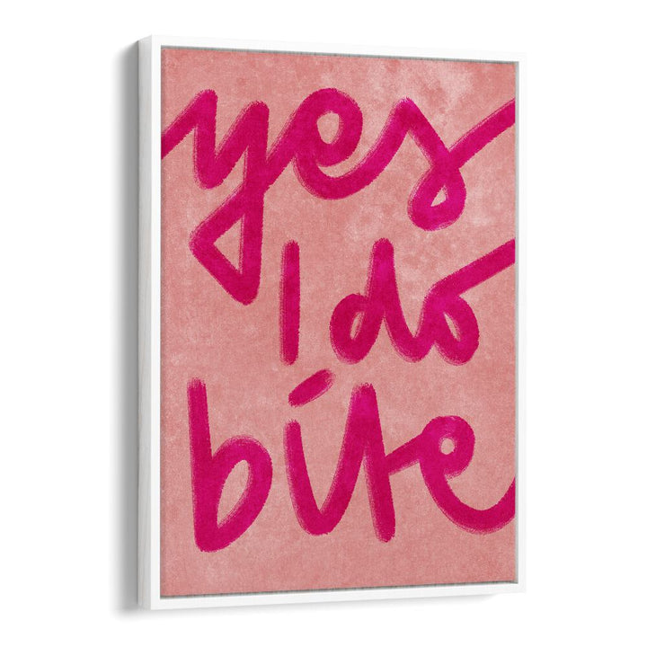 Bold "YES I DO BITE, QUOTES" typography poster by Raissa Oltmanns, perfect for modern decor.