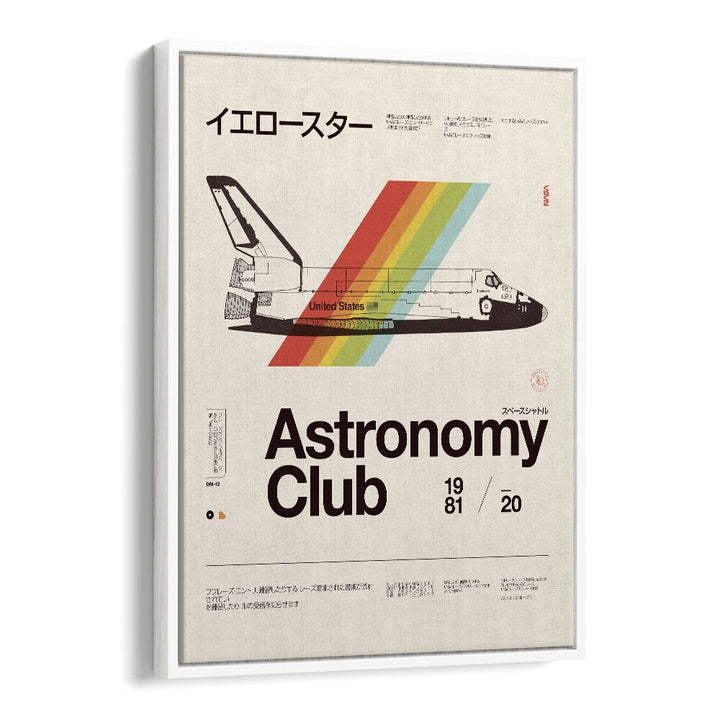 Stunning ASTRONOMY CLUB, FANTASY poster featuring a space shuttle design, perfect for cosmic art lovers.