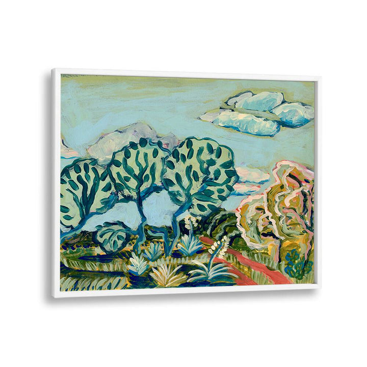 Vibrant TEXAS RANCH, LANDSCAPE PAINTINGS showcasing lush greenery and colorful skies, perfect for home decor.