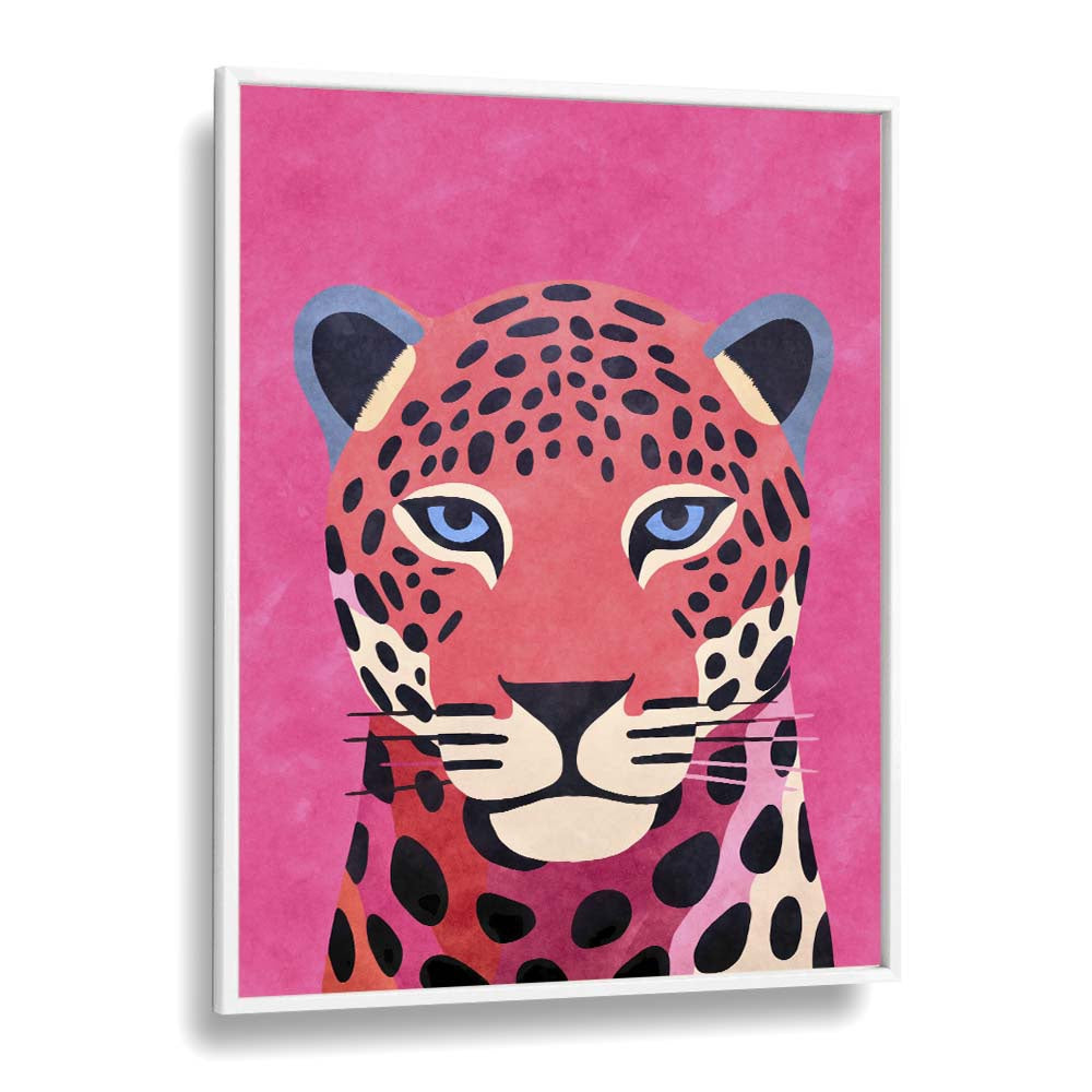 Stunning PINK CHEETAH, ANIMAL PAINTINGS by Andrea Haase, capturing the beauty and grace of this captivating creature.