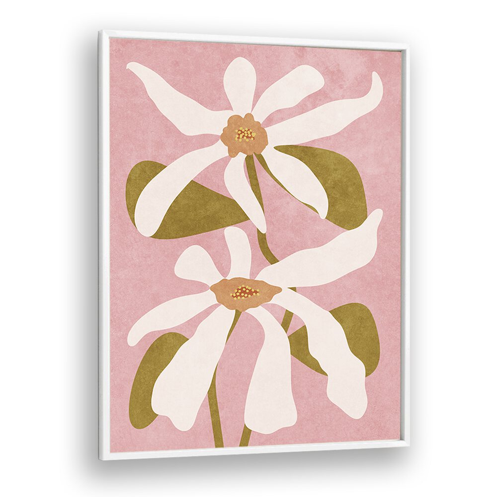 Bright and elegant, "ABSTRACT FLOWERS I, FLORAL FLOWER PAINTINGS" by Raissa Oltmanns transforms your space beautifully.