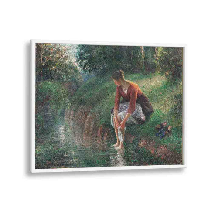 painting - WOMAN BATHING HER FEET IN A BROOK (1894–95) by Asianmonk
