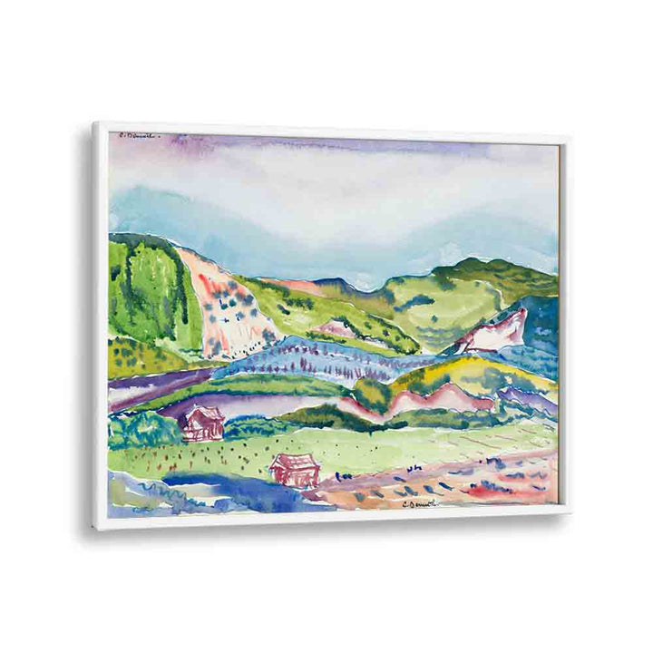 painting - MOUNTAIN WITH RED HOUSE (CA. 1913) by Asianmonk