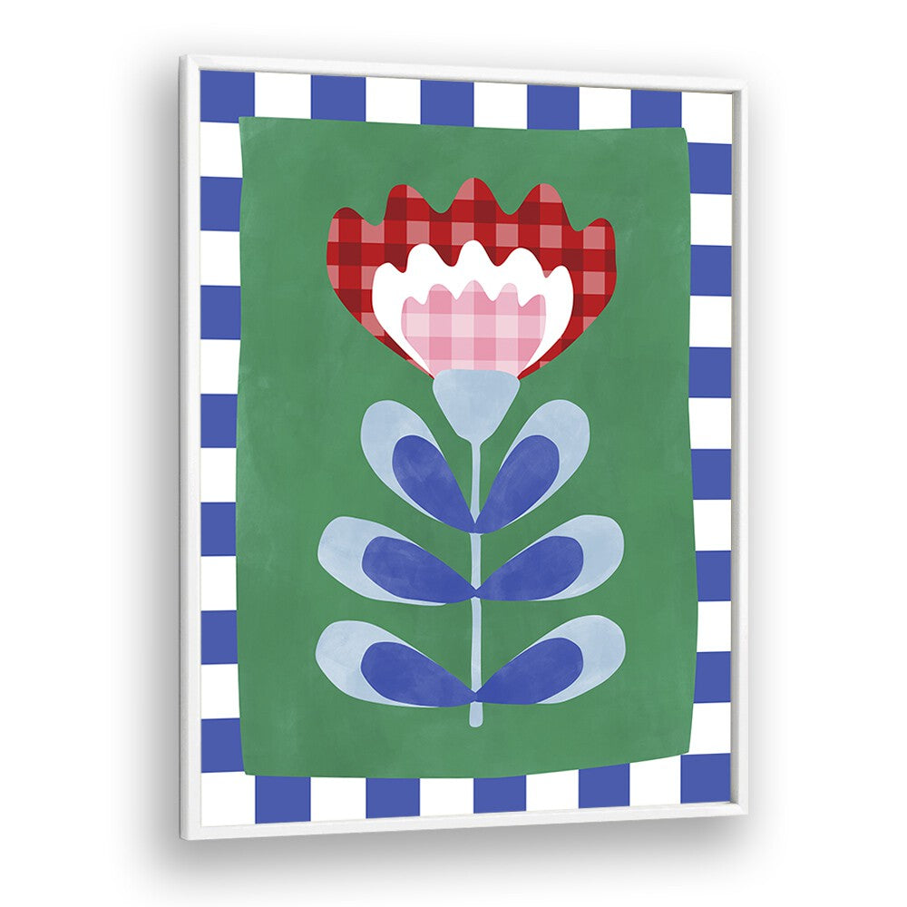 Bright and bold Checkered Flower, Floral Flower Paintings by Elena Ristova, perfect for transforming your space.
