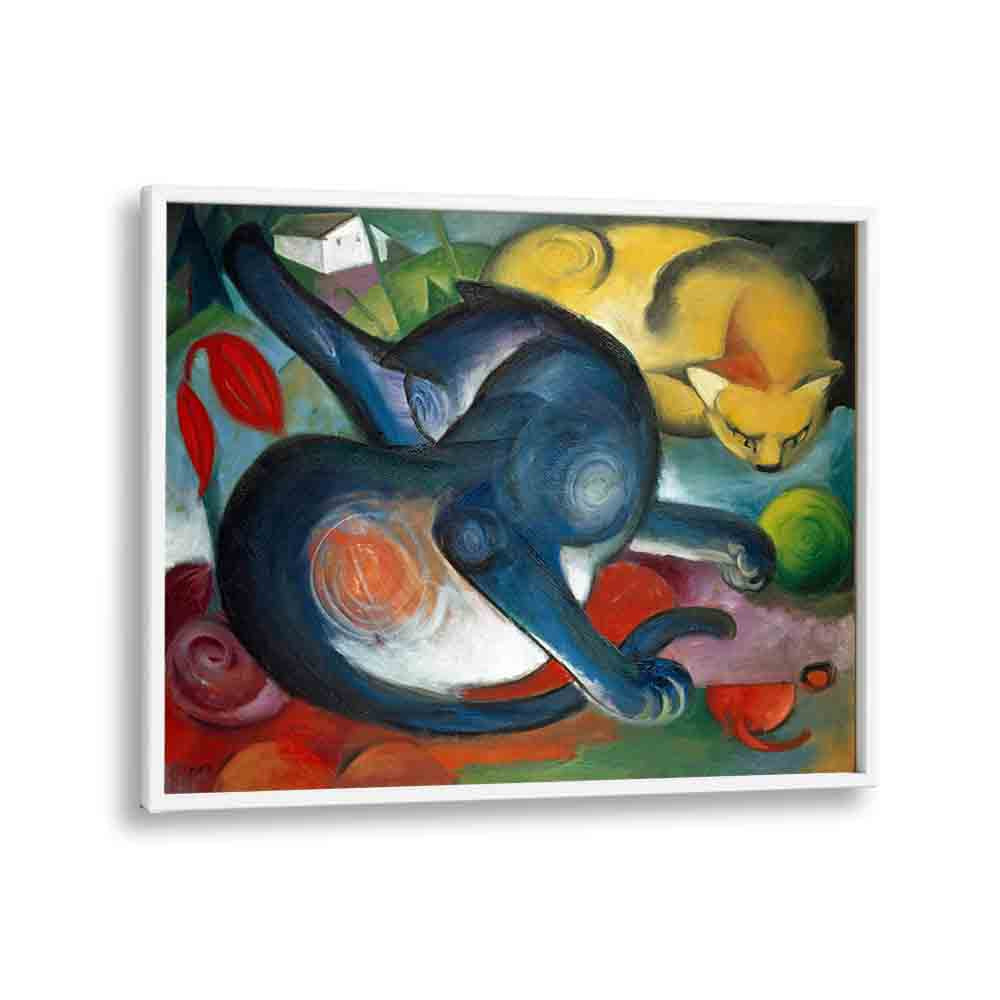 painting - TWO CATS, BLUE AND YELLOW (1912) by Asianmonk