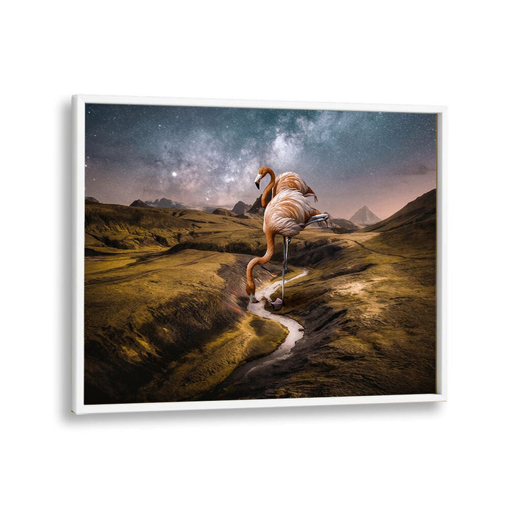 ABSTRACT painting - FLAMINGO NR. II by Asianmonk