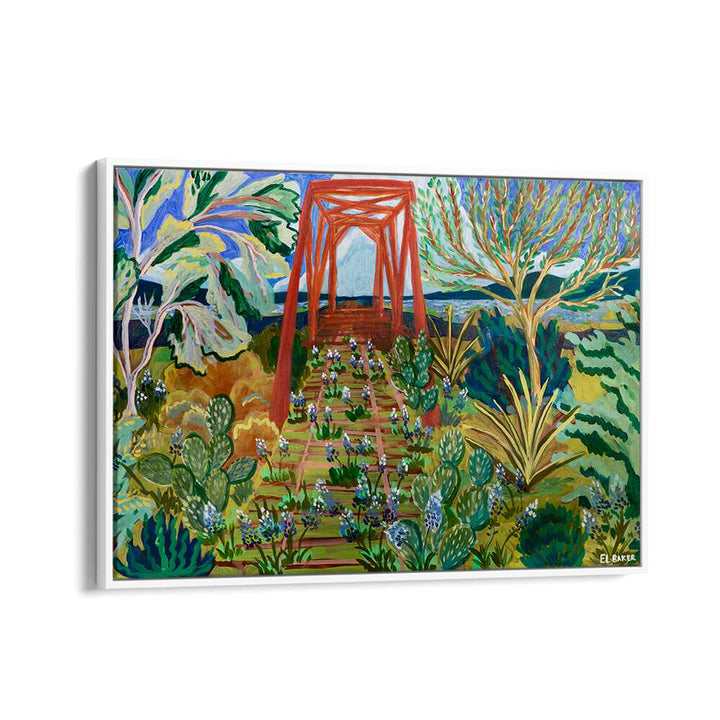 Vibrant TEXAS HILL COUNTRY BRIDGE, LANDSCAPE PAINTINGS showcasing nature's beauty and serene landscapes.