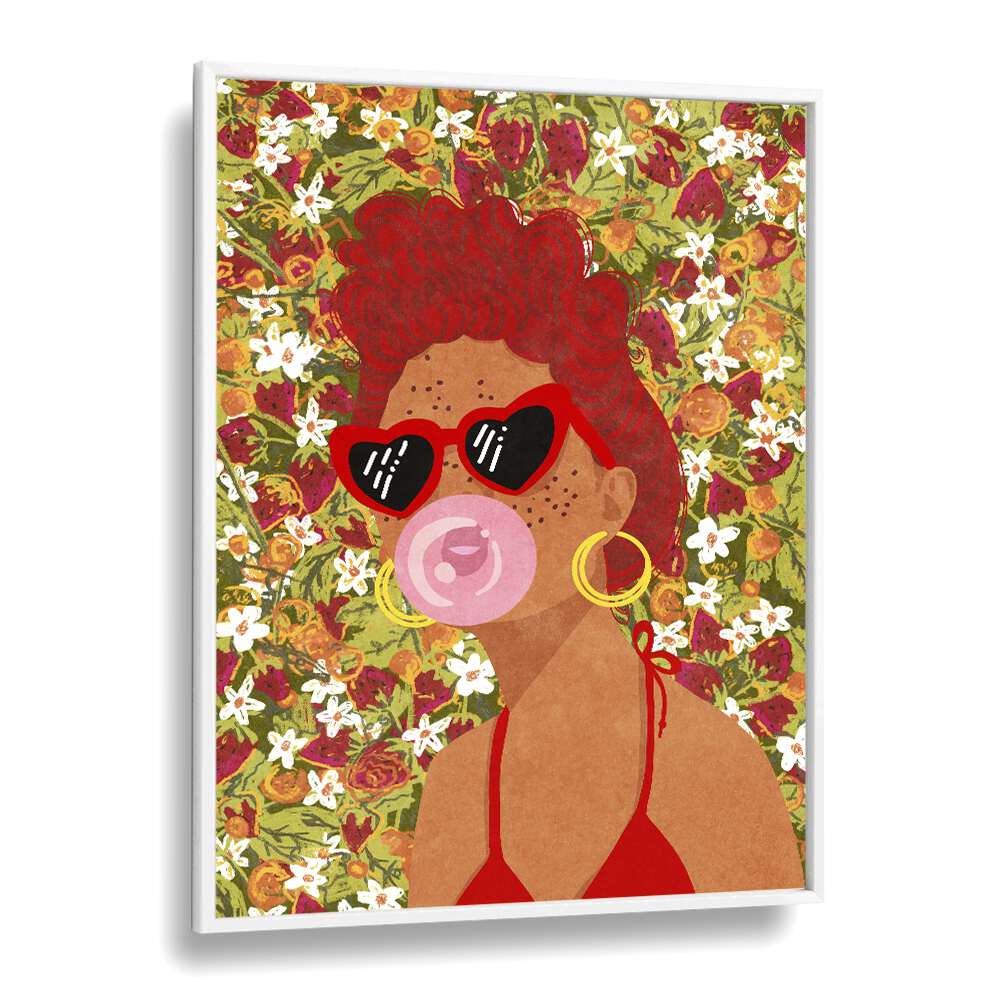Vibrant STRAWBEERY LADY, FASHION POSTERS by Raissa Oltmanns adds modern elegance to any space with stunning visuals.