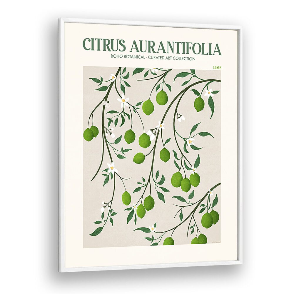 LIME, FLORAL FLOWER PAINTINGS by Emel Tunaboylu showcase vibrant lime branches on premium canvas.