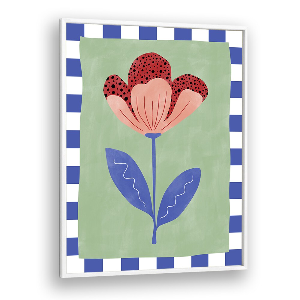 Vibrant red flower artwork by Elena Ristova, perfect for floral flower paintings lovers. Transform your space today!