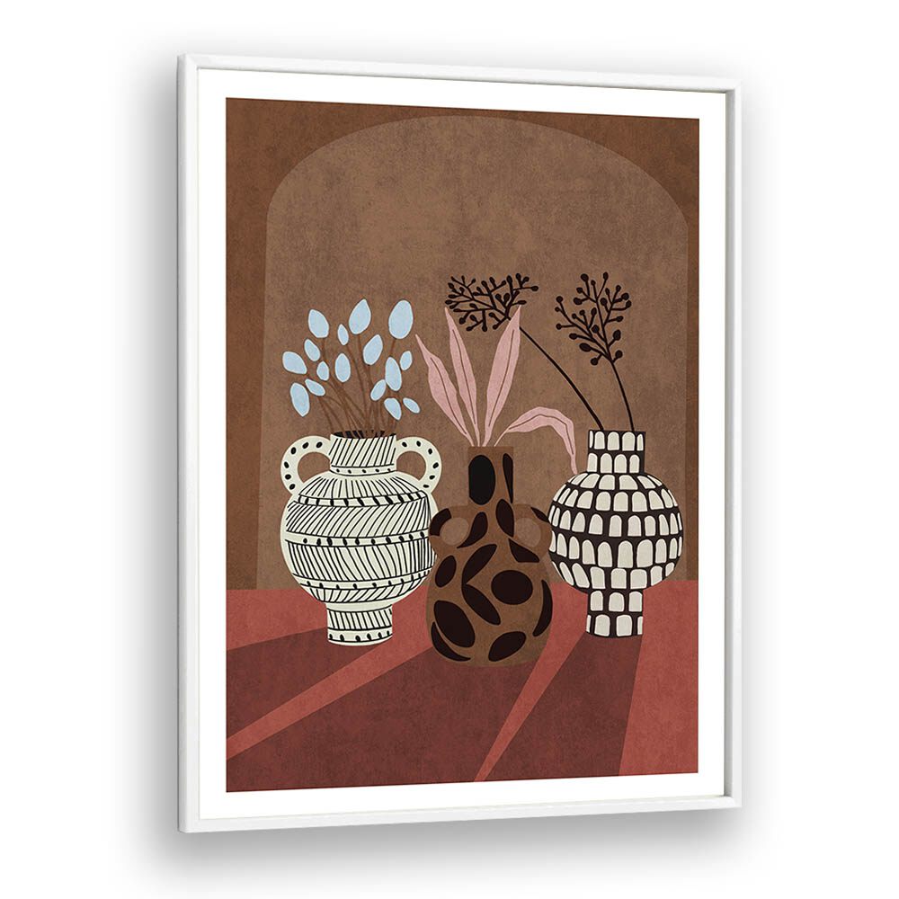 Colorful Flower Vase V, a stunning piece of Boho art paintings by Emel Tunaboylu, enhances any space beautifully.