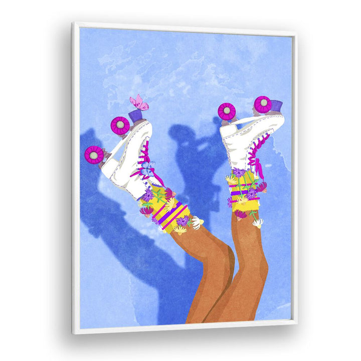 Celebrate empowerment with SKATE LIKE A GIRL, FASHION POSTERS featuring vibrant roller skates and artistic flair.