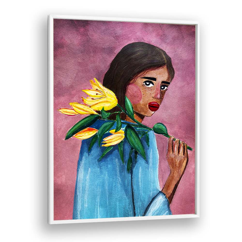 Stunning WOMAN WITH LILY, FASHION POSTERS by Raissa Oltmanns, perfect for adding elegance to any space.