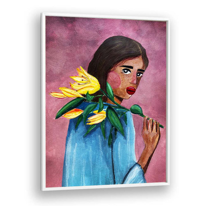 Stunning WOMAN WITH LILY, FASHION POSTERS by Raissa Oltmanns, perfect for adding elegance to any space.