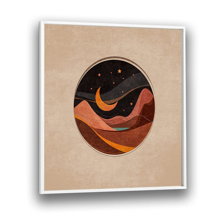 CEMBER GECE SAHNESI, BOHO ART PAINTINGS showcases a serene night scene, perfect for enhancing your space.