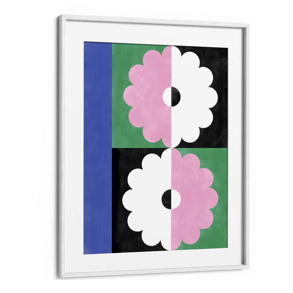 Colorful TWIN FLOWER, FLORAL FLOWER PAINTINGS by Elena Ristova, perfect for enhancing your home decor.