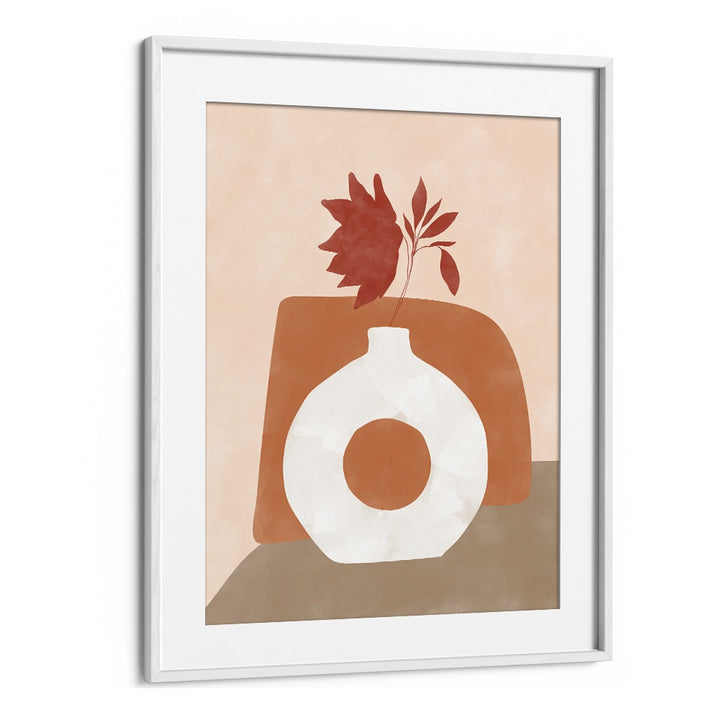 Stylish WHITE FLOWER POT, BOHO ART PAINTINGS by Elena Ristova enhances your home or office decor beautifully.