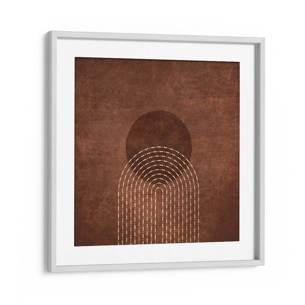 Boho art painting "RAINBOW GATE DOTS" by Emel Tunaboylu, perfect for elevating your space with style.