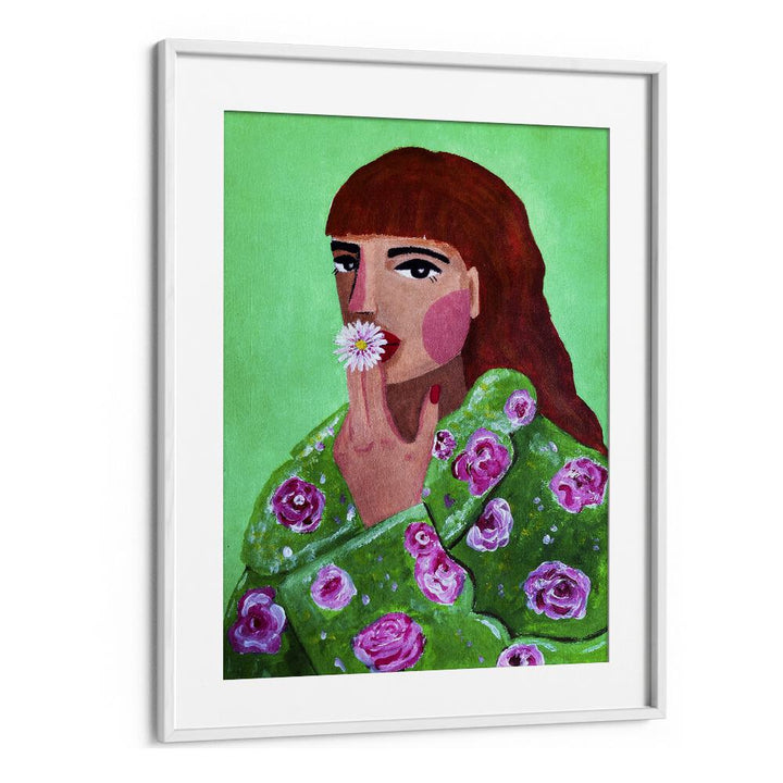 Stunning "Woman Smoking A Flower" fashion poster featuring vibrant colors, perfect for elevating your space.