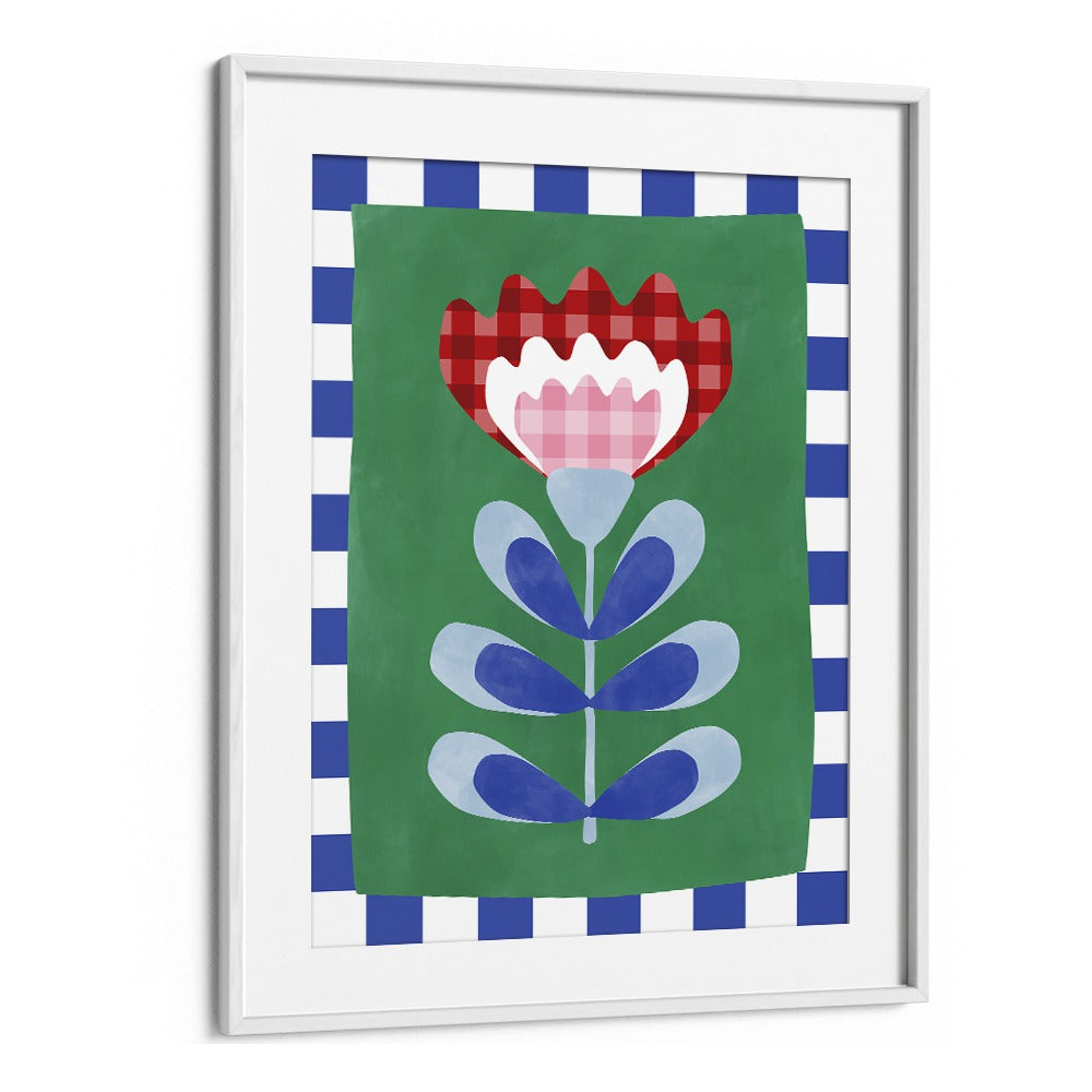 Bright and vibrant Checkered Flower, Floral Flower Paintings by Elena Ristova adds charm to any space.